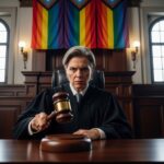 JUST IN: Clinton Judge HALTS Trump’s J6 Fund… A female judge in a courtroom holding a gavel with rainbow flags in the background