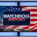 Jeffries’ Bold Rhetoric – Election Victory or Threat? Graphic featuring the Statue of Liberty and an American flag with the text 'WATCHDOG REPORT'