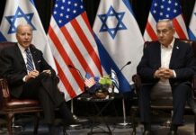 Rubio Hails ‘First Step’ — Bombs Still Fly Two political leaders seated with flags in the background
