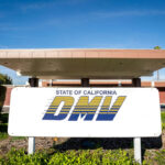States Blocked From Supercharging Emissions Rules California DMV building with sign and greenery